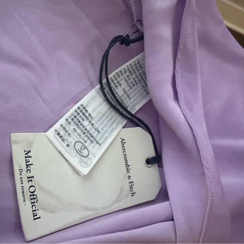 Abercrombie & Fitch Lavender Satin Dress - Picture 6 of 6